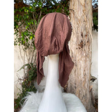 Embellished Pretied Headscarf w/ Shorter Tails - Brown-pretieds-The Little Tichel Lady