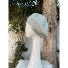 Embellished Hat - Size #2 Aqua/Silver Design-Hat-The Little Tichel Lady
