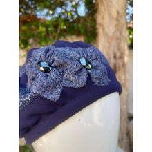 Embellished Hat - Size #1 Navy/Blue-Hat-The Little Tichel Lady