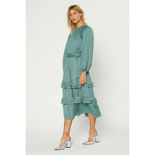 Classic Satin Midi Dress - Aqua-dress-The Little Tichel Lady