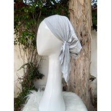 Stretchy Solid Pretied Headcover - Gray Shimmer-pretieds-The Little Tichel Lady