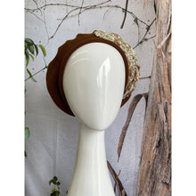 Embellished Cotton Beret - Medium/Large, Medium Brown-Beret-The Little Tichel Lady