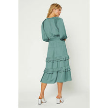 Classic Satin Midi Dress - Aqua-dress-The Little Tichel Lady