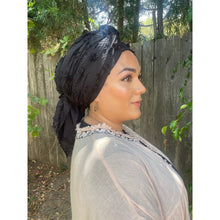 Pleated Textured Voluminous Cotton Headwrap-Long Wrap-The Little Tichel Lady