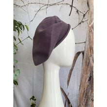 Embellished Cotton Beret - Medium/Large, Dusty Purple-Beret-The Little Tichel Lady