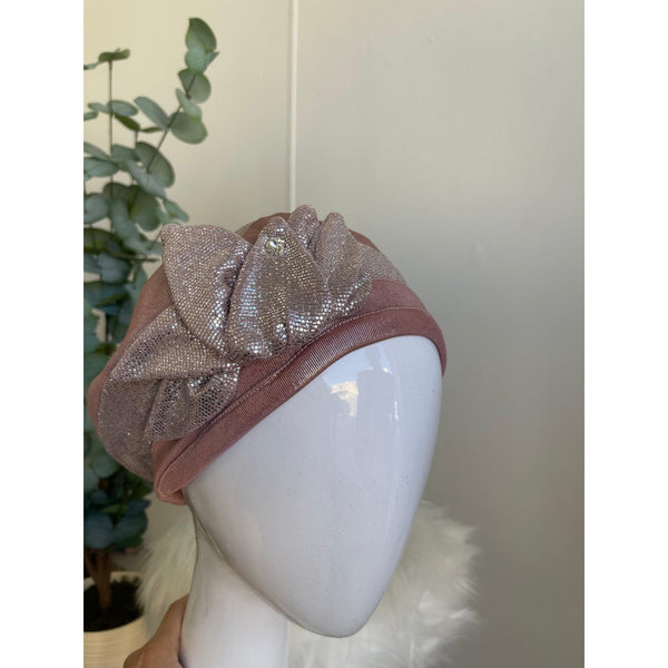 Embellished Hat - Size #1 Metallic Rose-Hat-The Little Tichel Lady