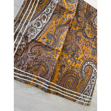 Israeli Empress Print Headwrap - Golden-Long Wrap-The Little Tichel Lady