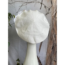 Embellished Cotton Beret - Medium/Large, White-Beret-The Little Tichel Lady