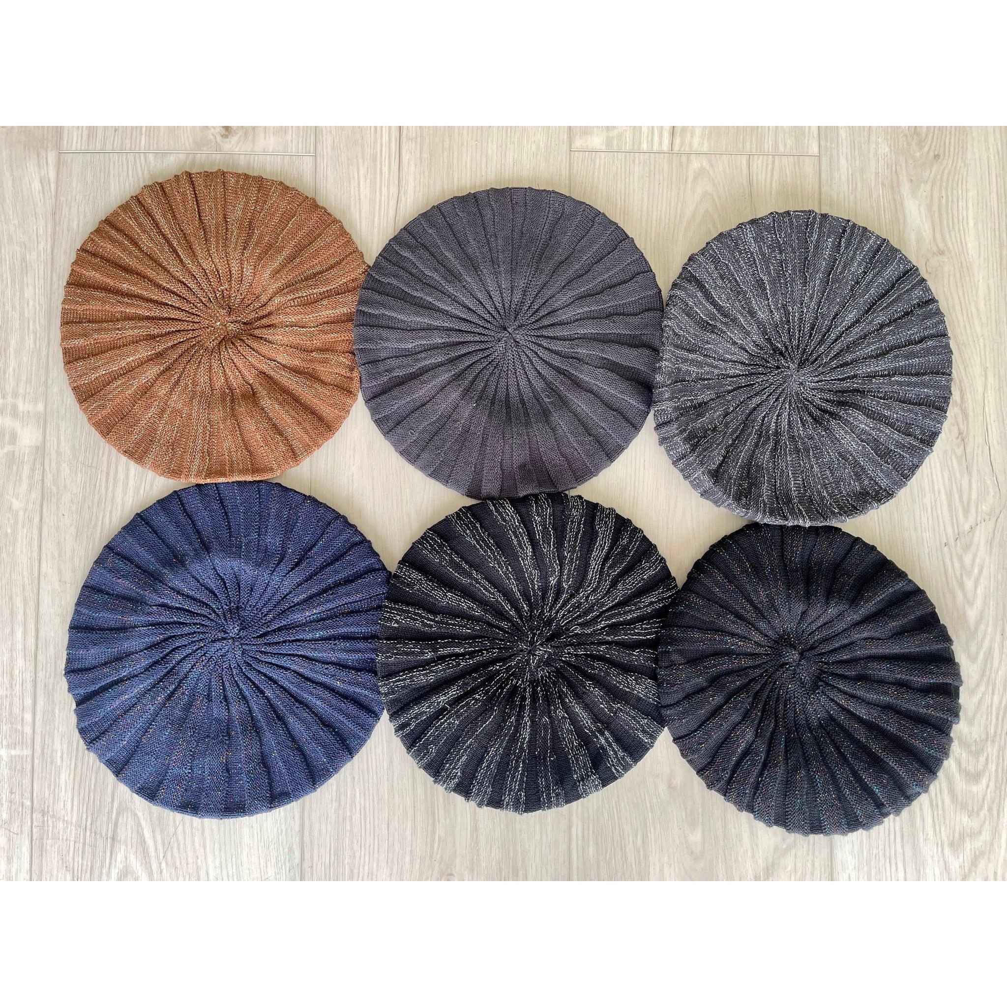 Ribbed Cotton Lurex Berets – The Little Tichel Lady