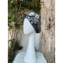 Embellished Cotton Beret - Medium/Large, Dark Gray Ruffles-Beret-The Little Tichel Lady