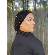 Studded Ribbed Beret - Black-Berets/ Snoods-The Little Tichel Lady