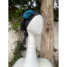 Embellished Cotton Sinar - Black/Teal Blue-Sinar-The Little Tichel Lady