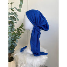 Turkish Cotton Metallic Solid Pretied w/ Long Tails - Royal Blue-pretieds-The Little Tichel Lady