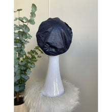Embellished Hat - Size #1 Navy Flowers-Hat-The Little Tichel Lady