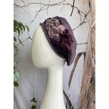 Embellished Cotton Beret - Medium/Large, Dusty Purple-Beret-The Little Tichel Lady