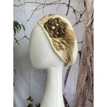 Embellished Cotton Beret - Medium/Large, Cream-Beret-The Little Tichel Lady