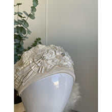 Embellished Hat - Size #1 Cream Textured-Hat-The Little Tichel Lady