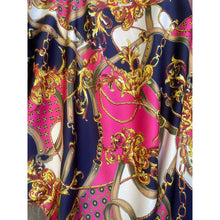 Printed Triangle Rinati Lakel - Navy/Pink Print-Triangle-The Little Tichel Lady