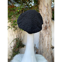 Embellished Hat - Size #2 Black Textured-Hat-The Little Tichel Lady