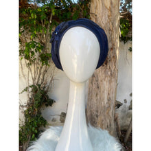 Embellished Hat - Size #2 Navy Texture Design-Hat-The Little Tichel Lady