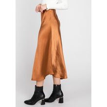 Rust Satin Slip Skirt-skirt-The Little Tichel Lady