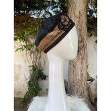 Embellished Hat - Size #1 Black/Neutral-Hat-The Little Tichel Lady