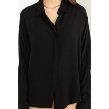 Oversized Tunic Top - Black-Tops-The Little Tichel Lady