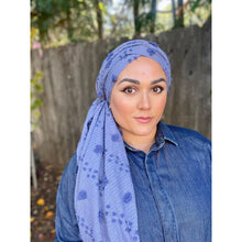 Pleated Textured Voluminous Cotton Headwrap-Long Wrap-The Little Tichel Lady