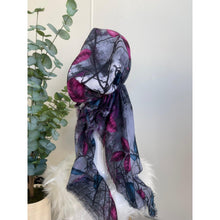 Turkish Cotton Textured Pretied Tichel - Gray/Purple-pretieds-The Little Tichel Lady