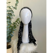 Turkish Cotton Textured Pretied Tichel - Black/White-pretieds-The Little Tichel Lady