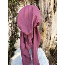 Turkish Cotton Textured Pretied w/ Long Tails - Dusty Rose-pretieds-The Little Tichel Lady